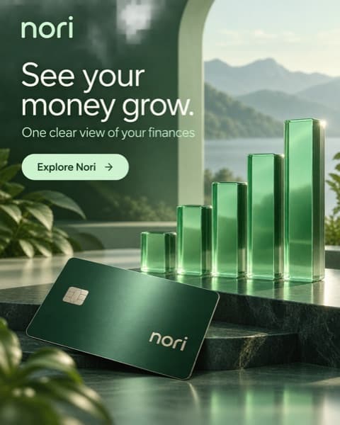 Fictional Nori Finance fintech creative